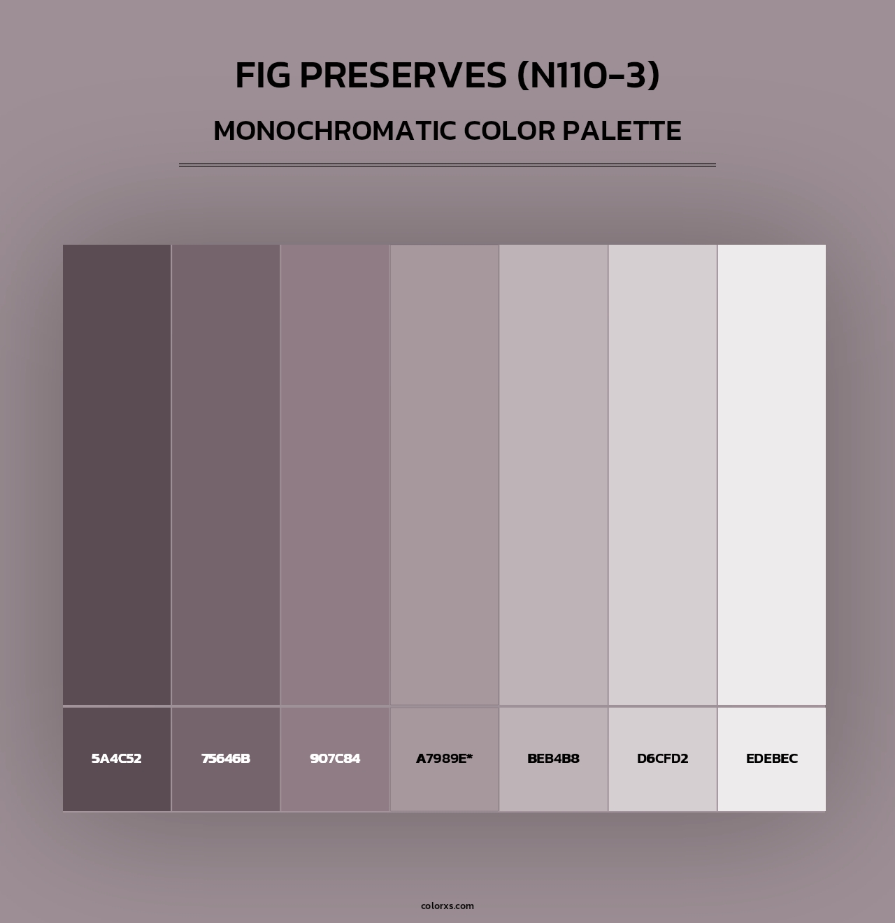 Fig Preserves (N110-3) - Monochromatic Color Palette