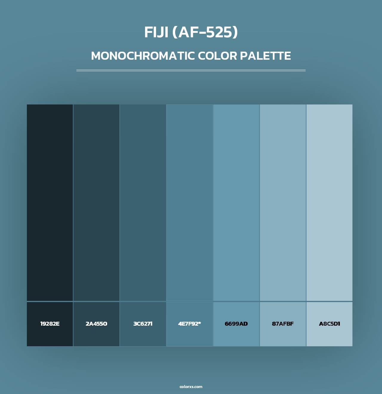 Fiji (AF-525) - Monochromatic Color Palette