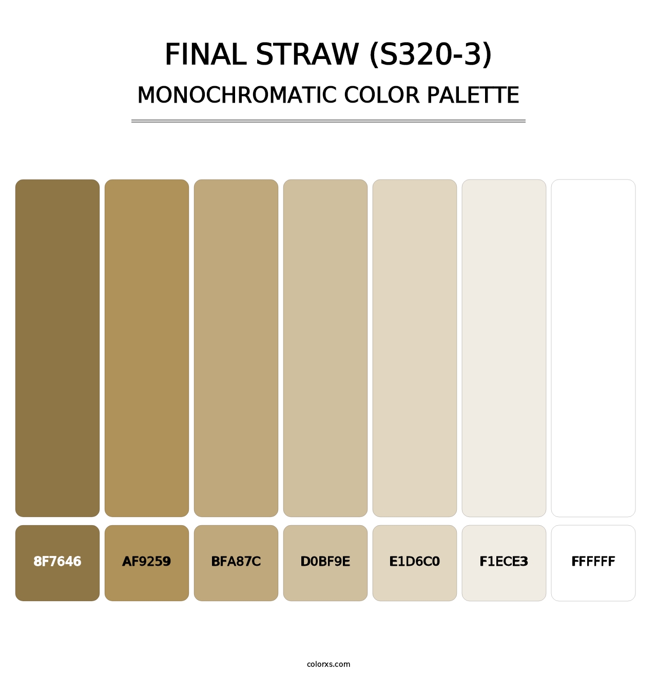 Final Straw (S320-3) - Monochromatic Color Palette