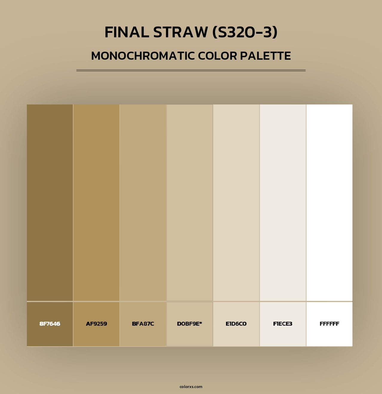 Final Straw (S320-3) - Monochromatic Color Palette