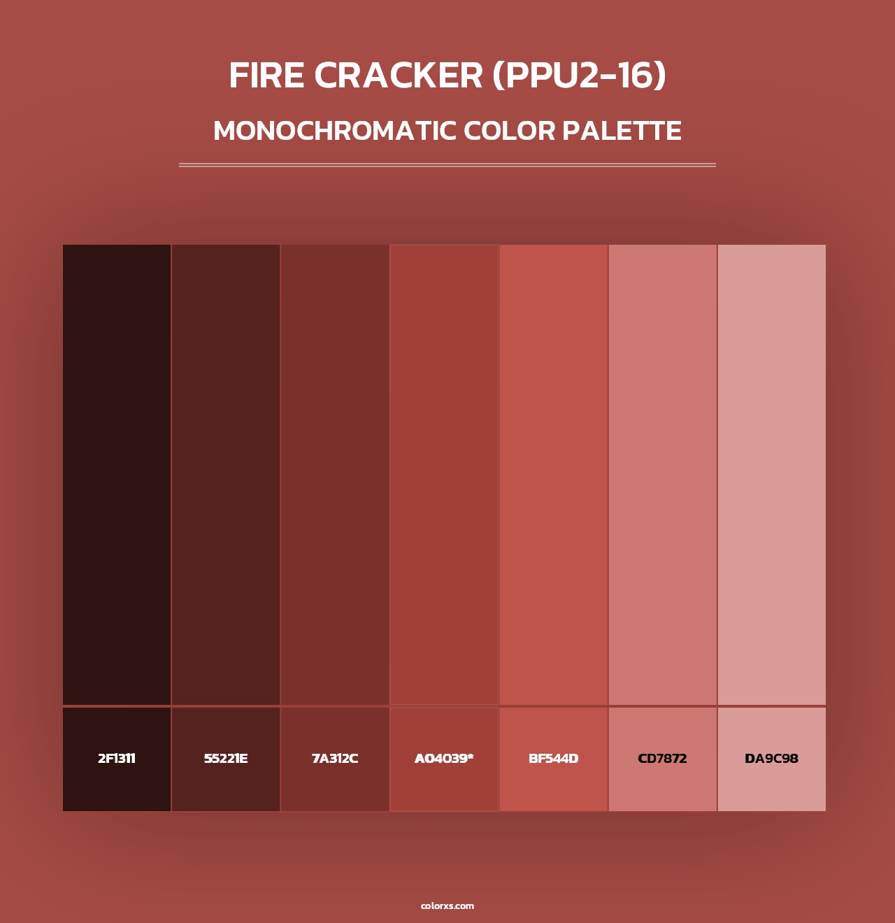 Fire Cracker (PPU2-16) - Monochromatic Color Palette