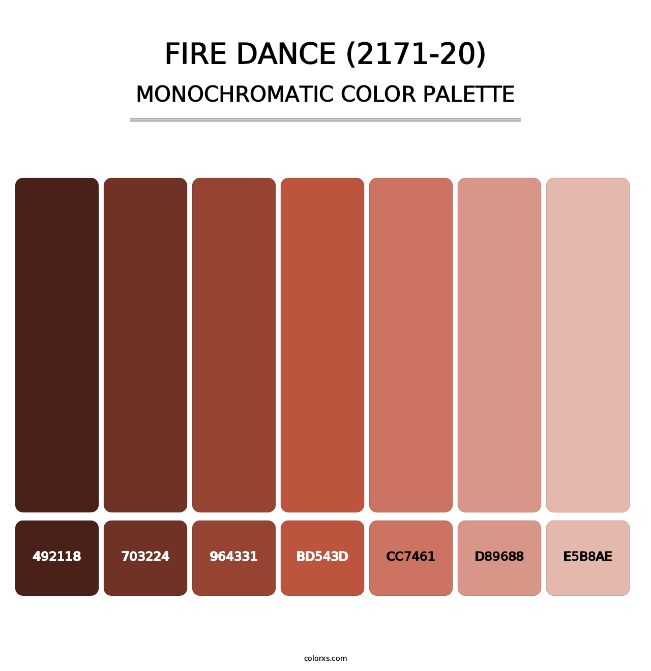 Fire Dance (2171-20) - Monochromatic Color Palette