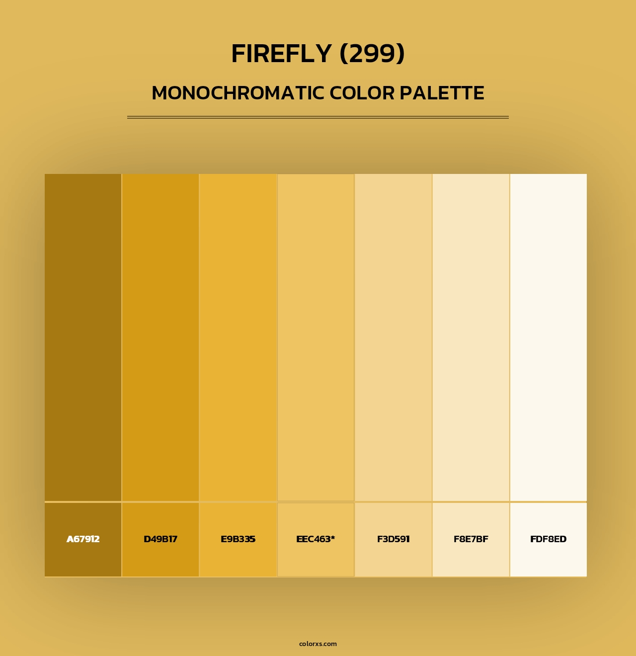 Firefly (299) - Monochromatic Color Palette