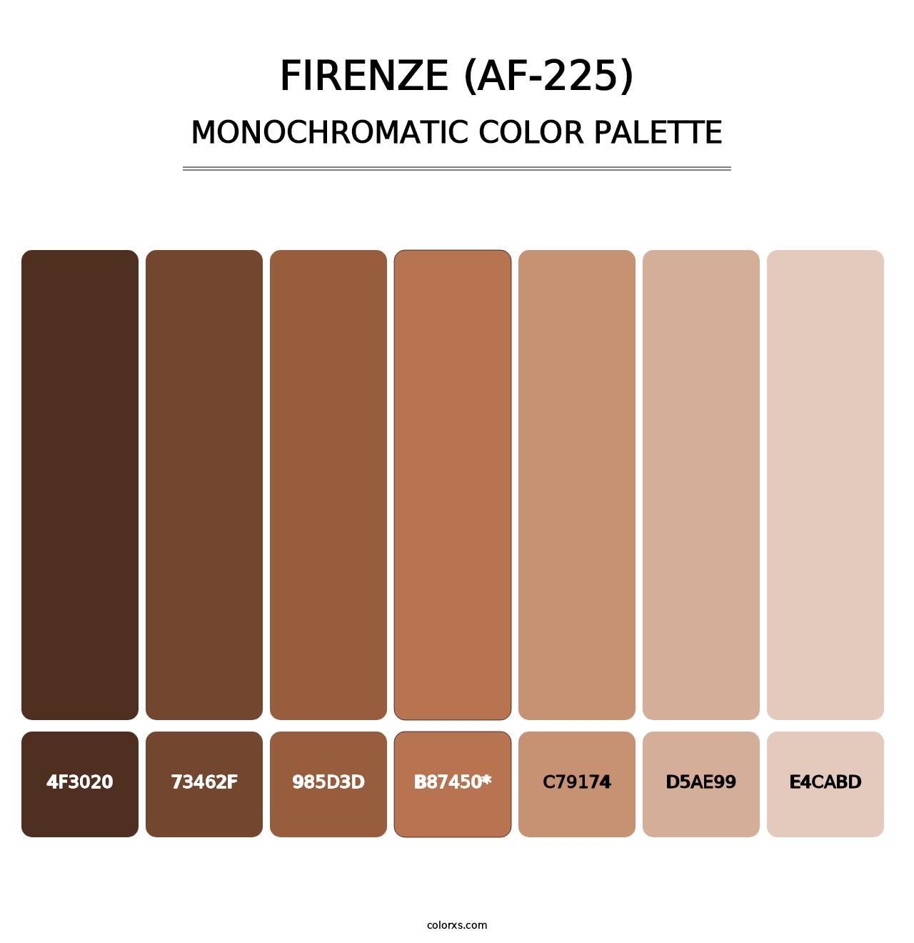 Firenze (AF-225) - Monochromatic Color Palette