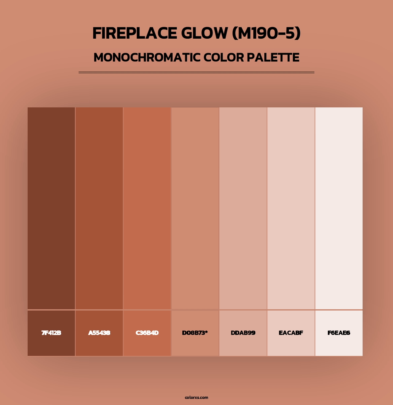 Fireplace Glow (M190-5) - Monochromatic Color Palette