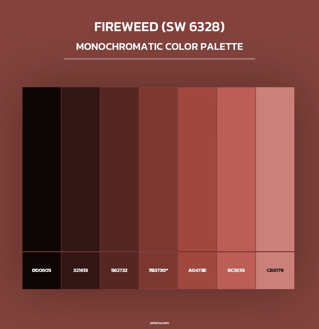 Fireweed (SW 6328) - Monochromatic Color Palette