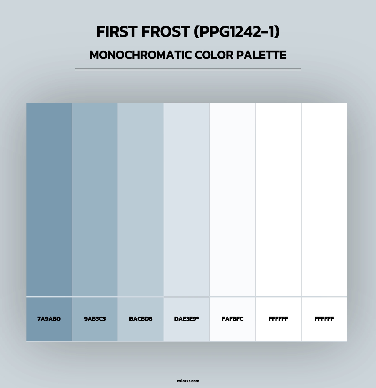 First Frost (PPG1242-1) - Monochromatic Color Palette