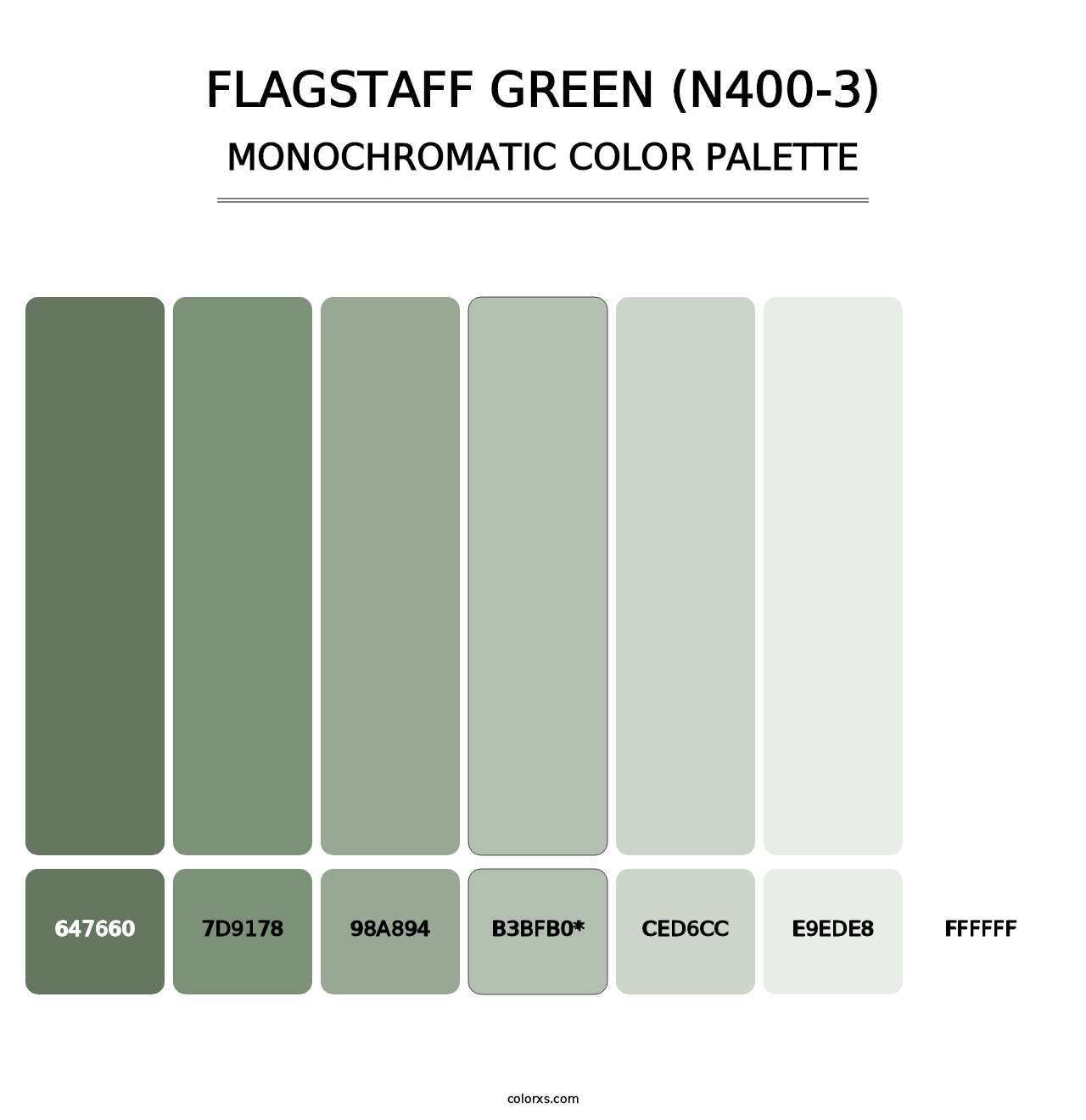 Flagstaff Green (N400-3) - Monochromatic Color Palette