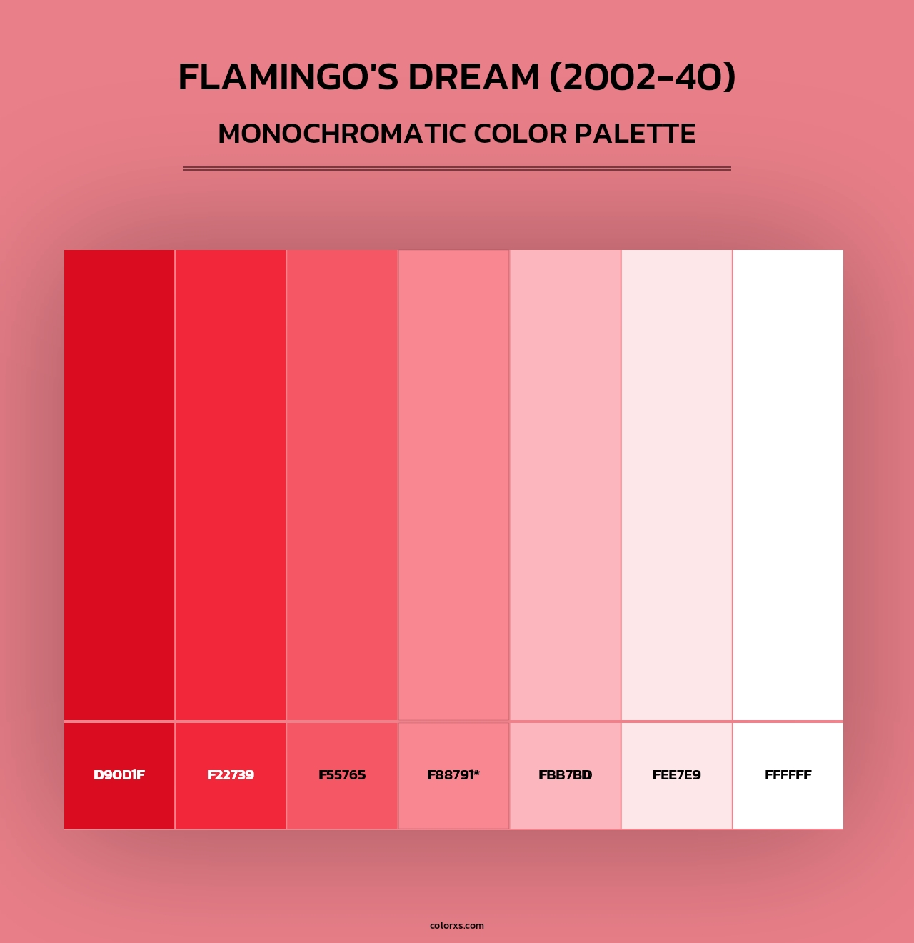 Flamingo's Dream (2002-40) - Monochromatic Color Palette