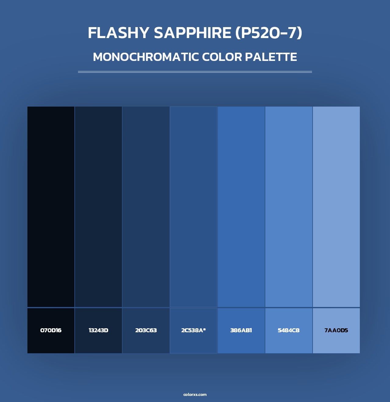Flashy Sapphire (P520-7) - Monochromatic Color Palette