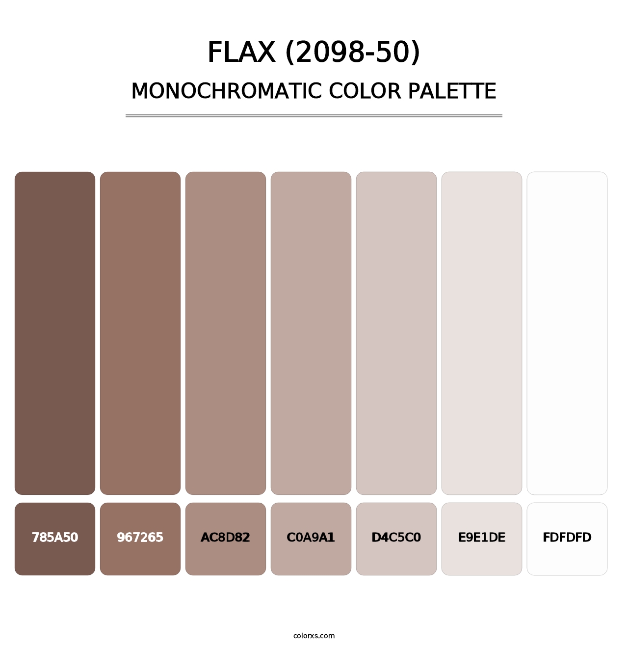 Flax (2098-50) - Monochromatic Color Palette