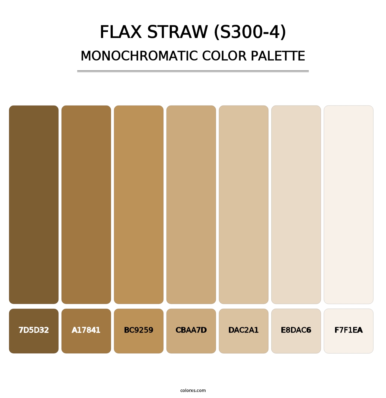 Flax Straw (S300-4) - Monochromatic Color Palette