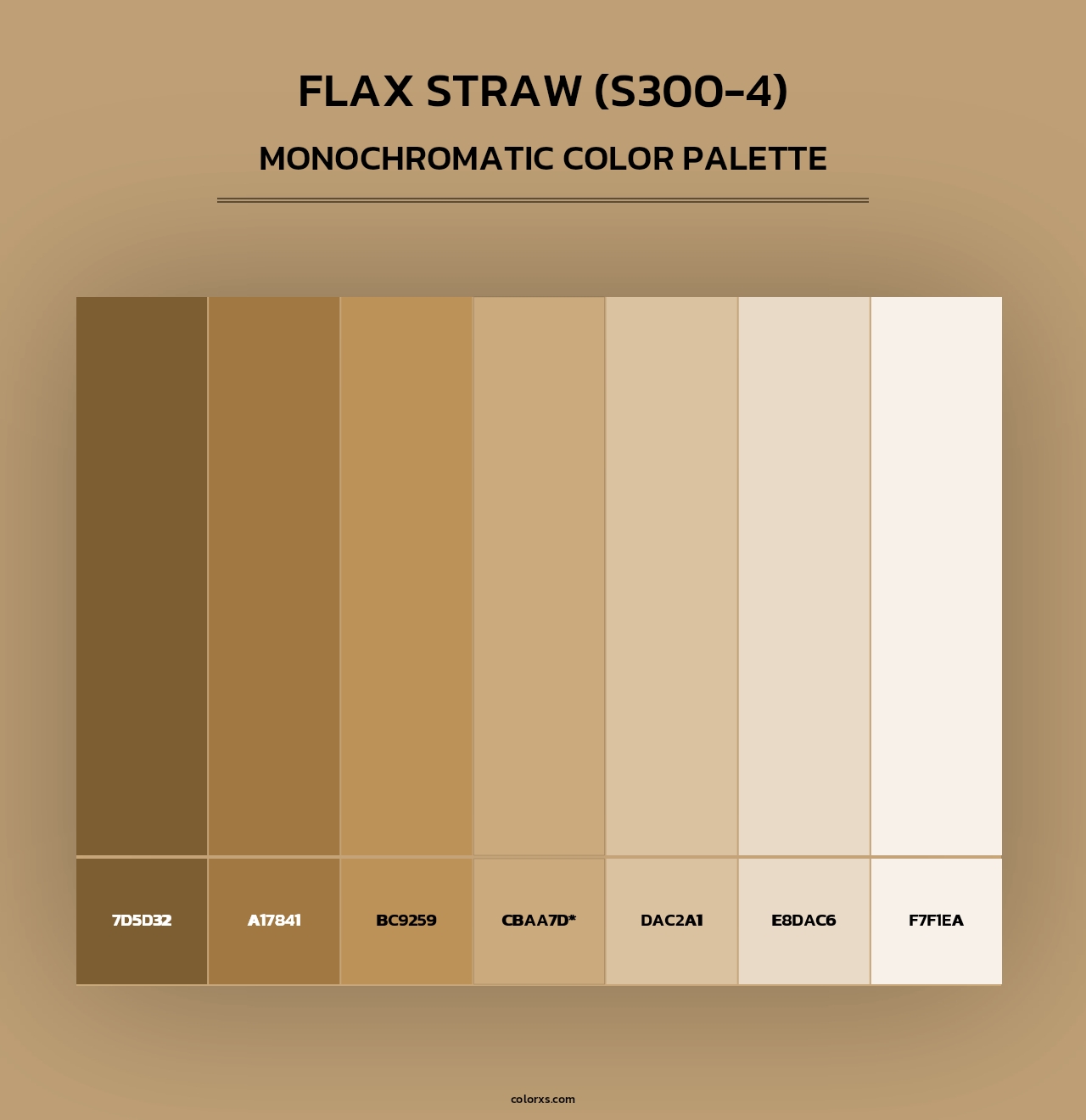 Flax Straw (S300-4) - Monochromatic Color Palette