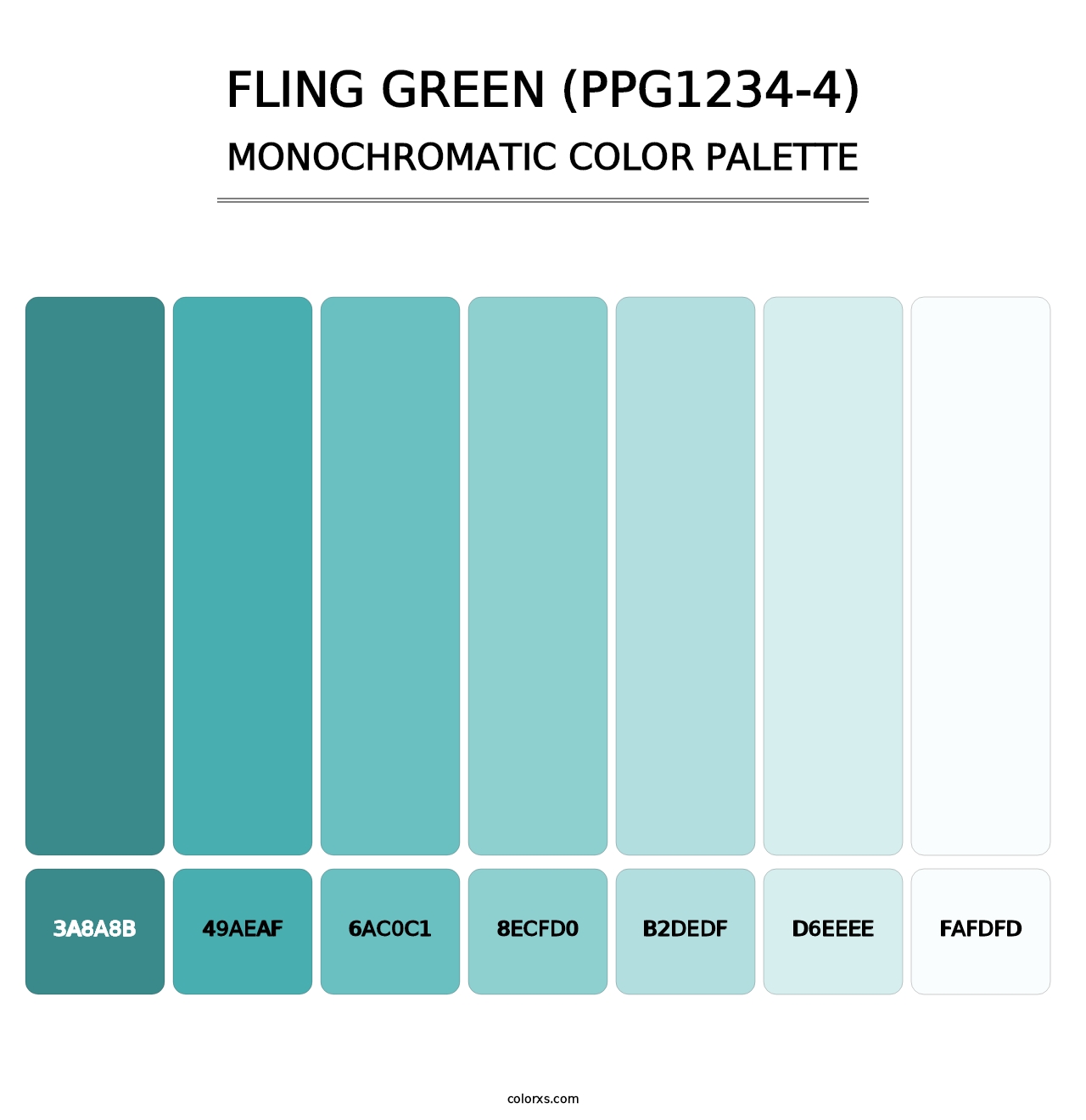 Fling Green (PPG1234-4) - Monochromatic Color Palette