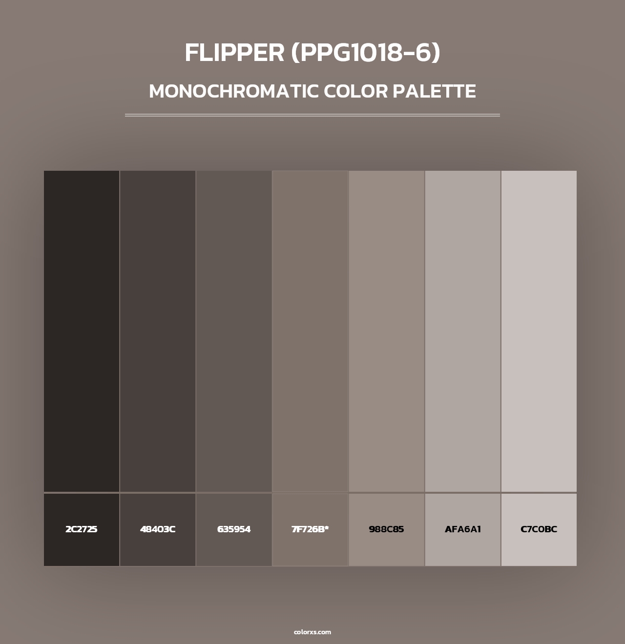 Flipper (PPG1018-6) - Monochromatic Color Palette