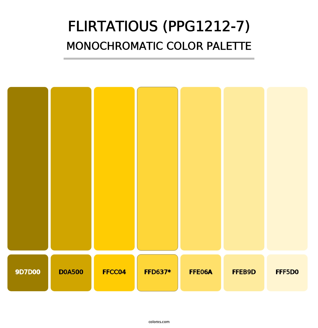 Flirtatious (PPG1212-7) - Monochromatic Color Palette