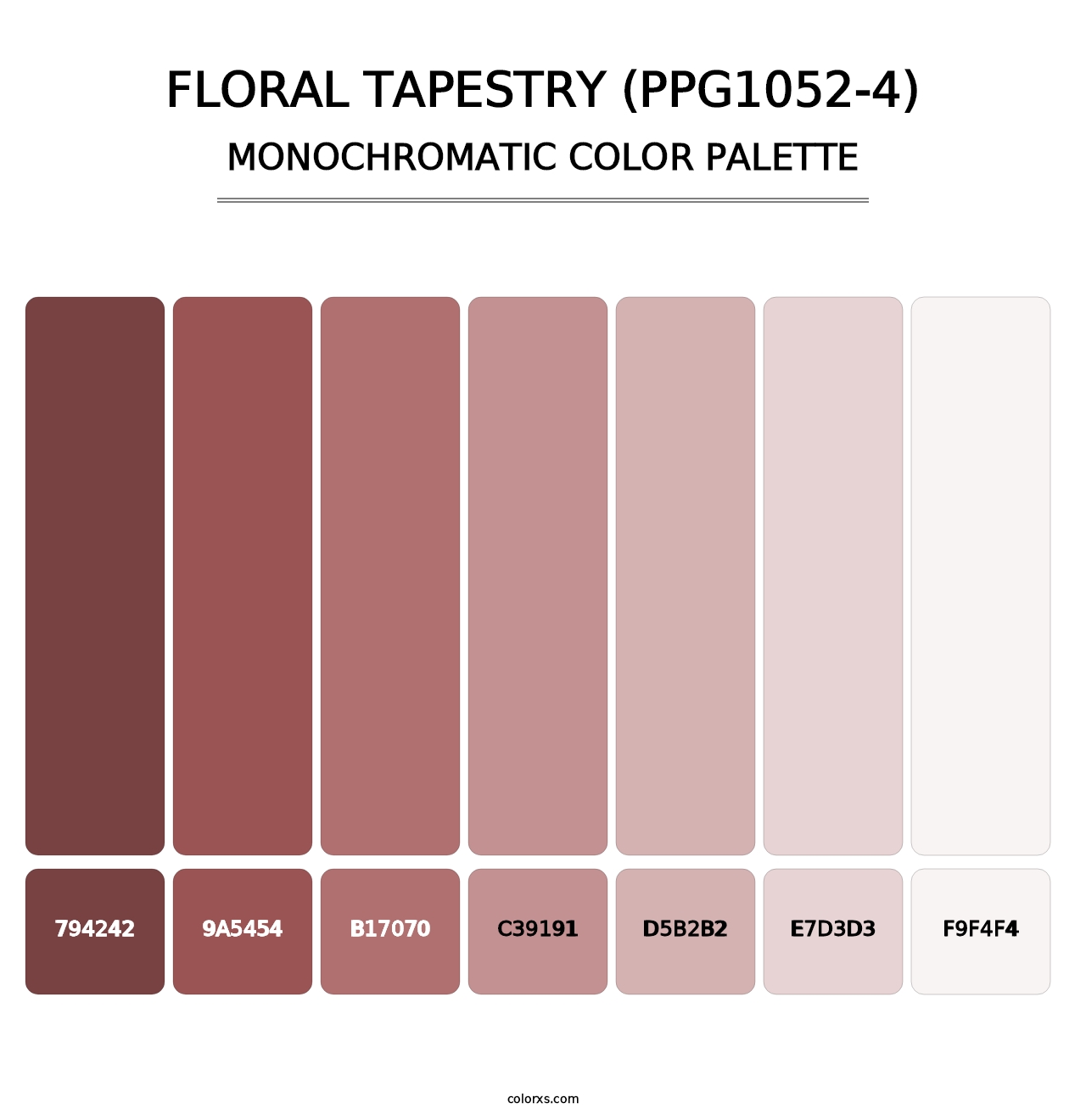 Floral Tapestry (PPG1052-4) - Monochromatic Color Palette