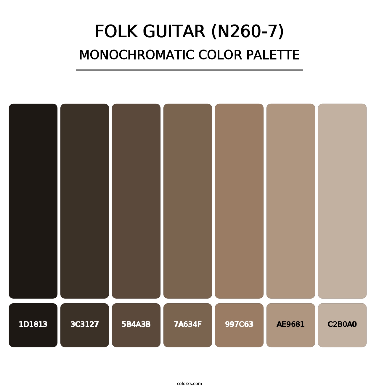 Folk Guitar (N260-7) - Monochromatic Color Palette