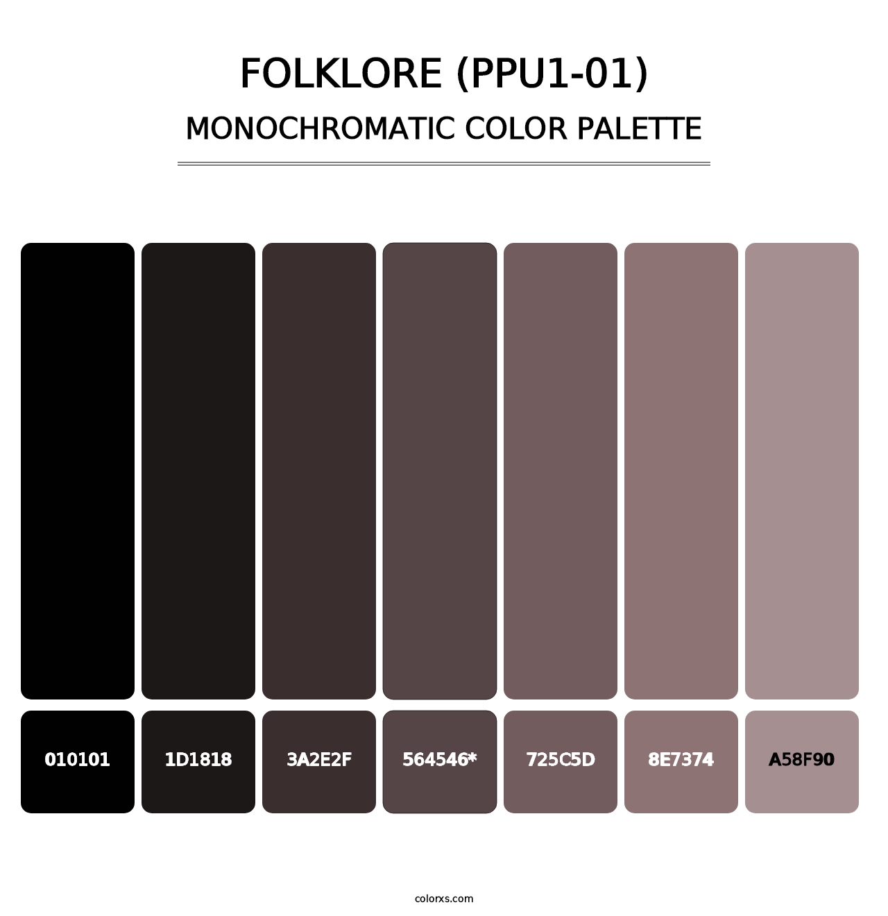 Folklore (PPU1-01) - Monochromatic Color Palette