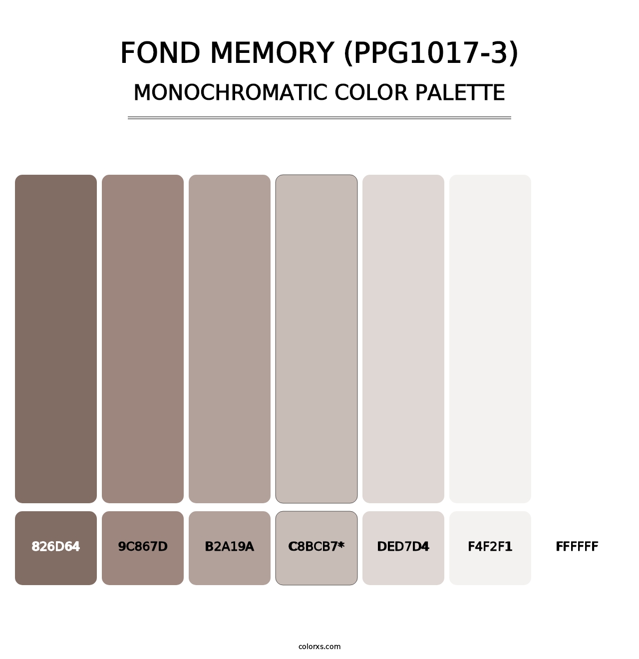 Fond Memory (PPG1017-3) - Monochromatic Color Palette
