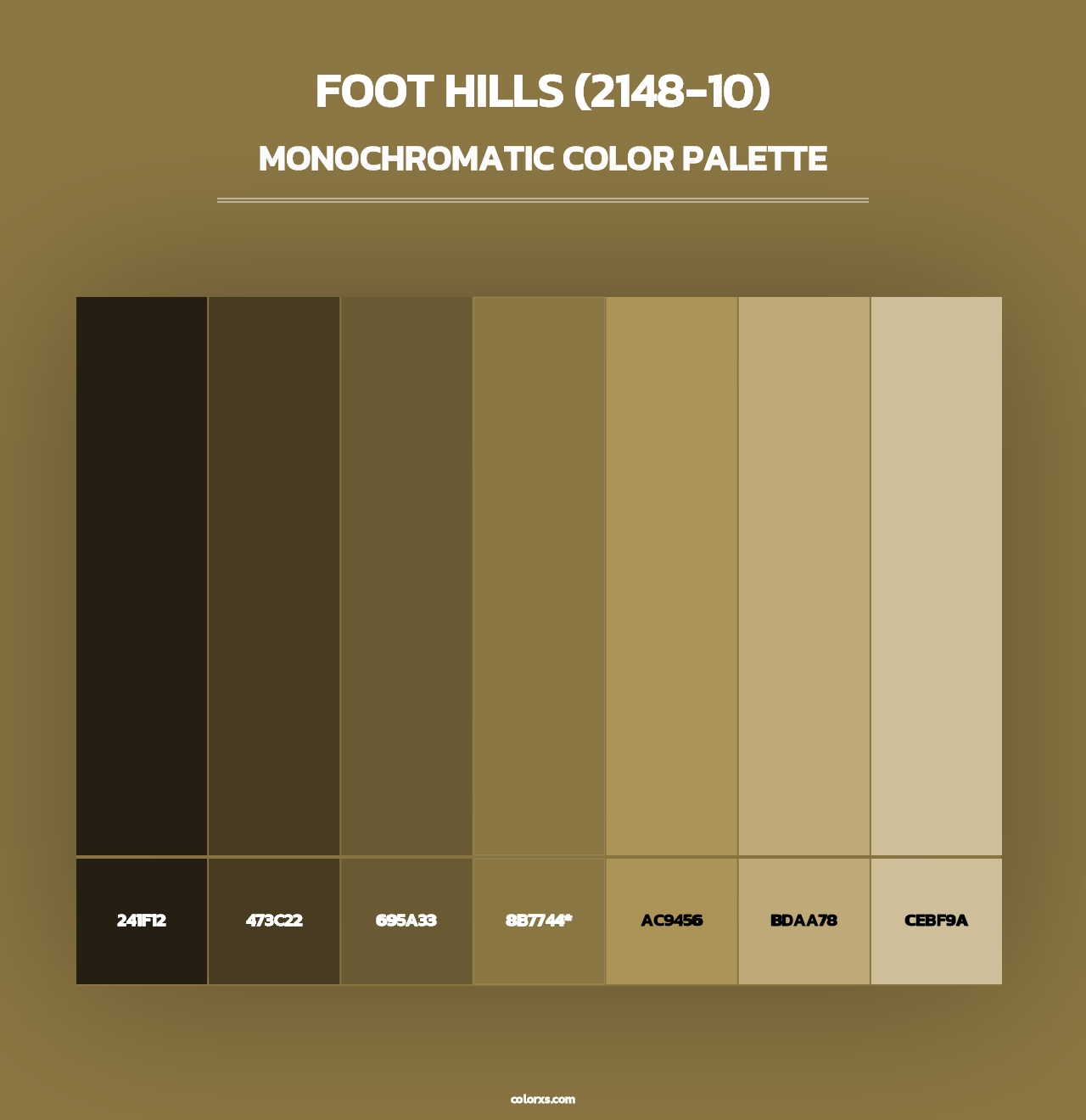 Foot Hills (2148-10) - Monochromatic Color Palette