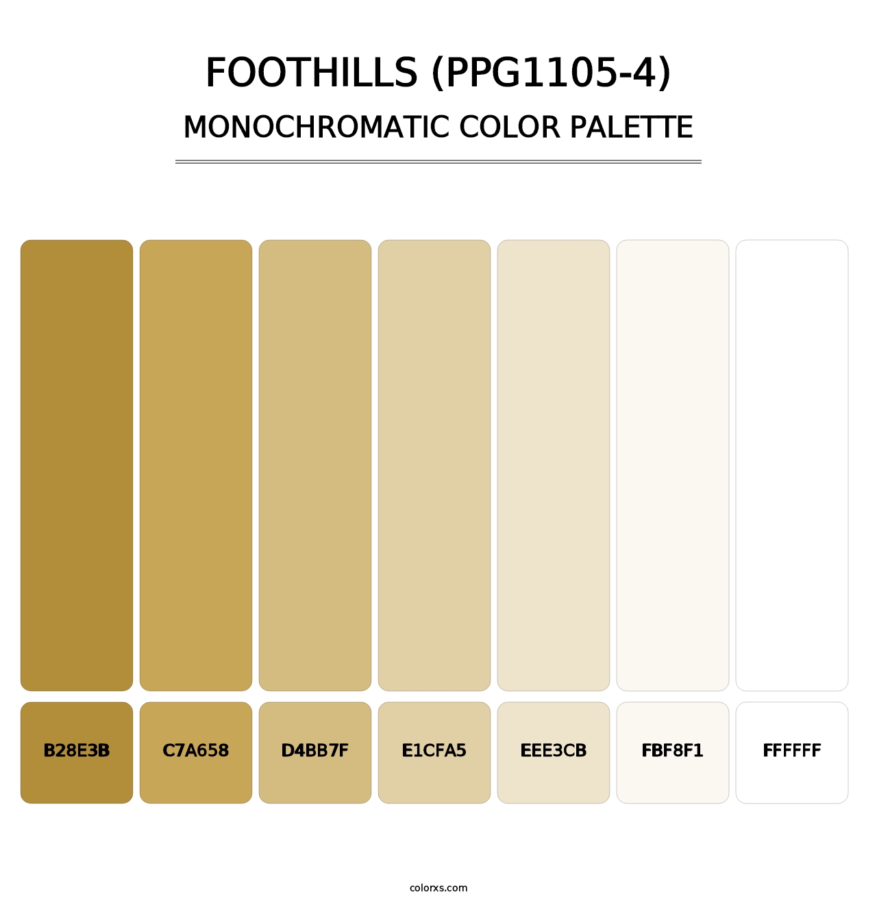 Foothills (PPG1105-4) - Monochromatic Color Palette