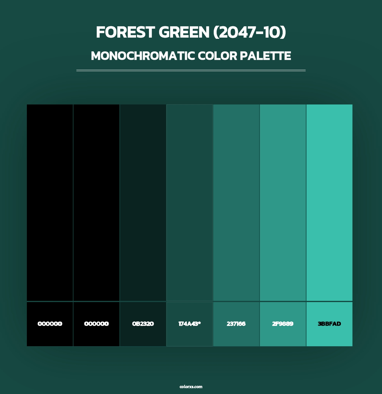 Forest Green (2047-10) - Monochromatic Color Palette