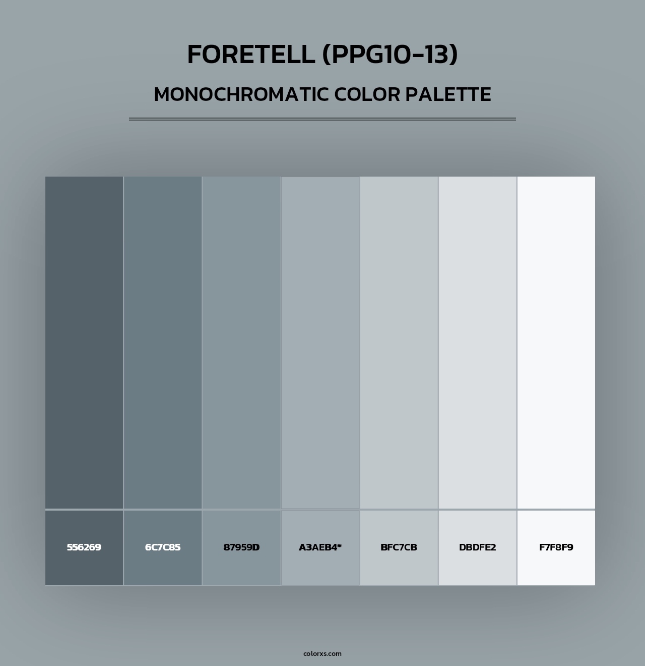 Foretell (PPG10-13) - Monochromatic Color Palette