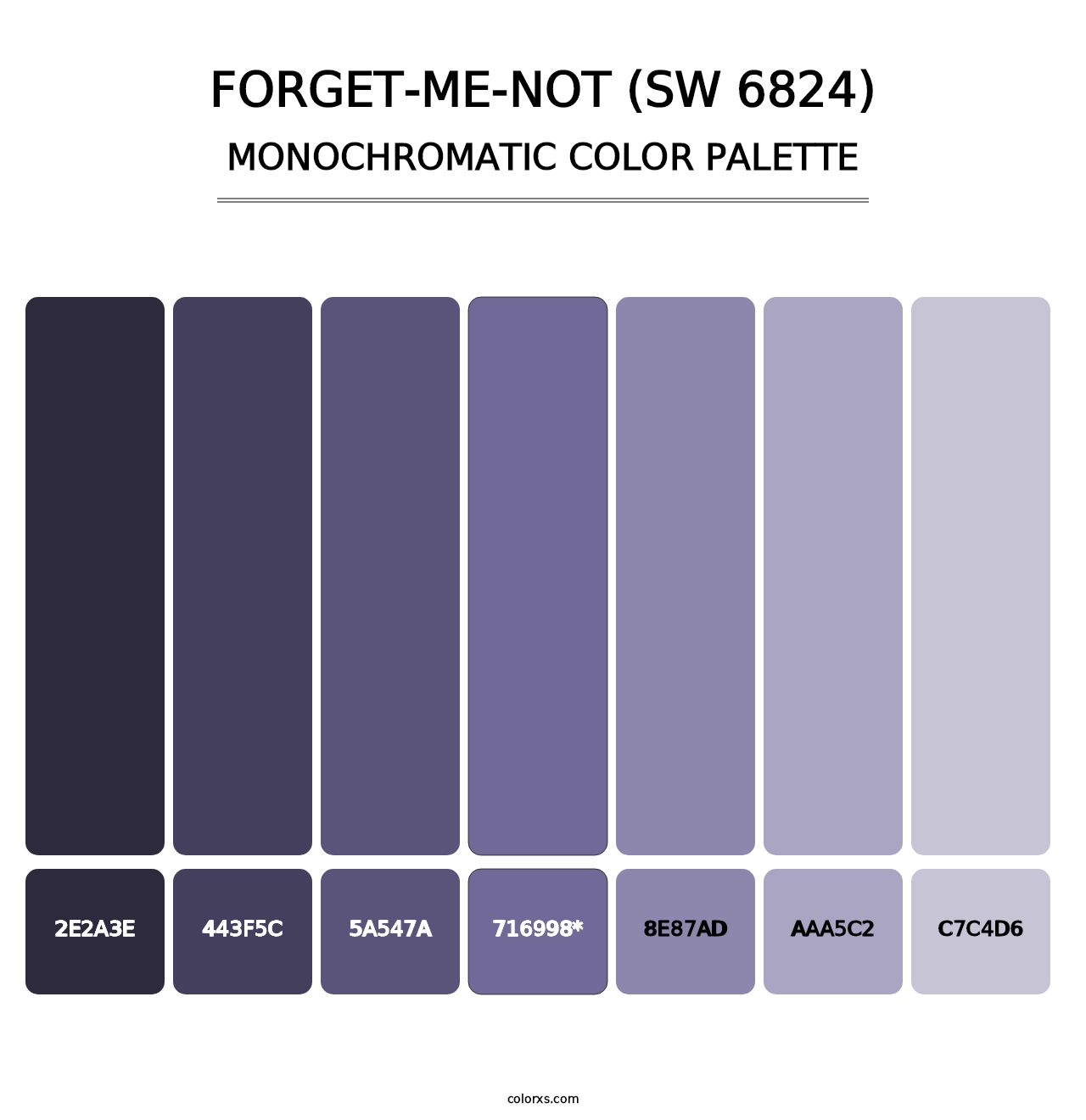 Forget-Me-Not (SW 6824) - Monochromatic Color Palette