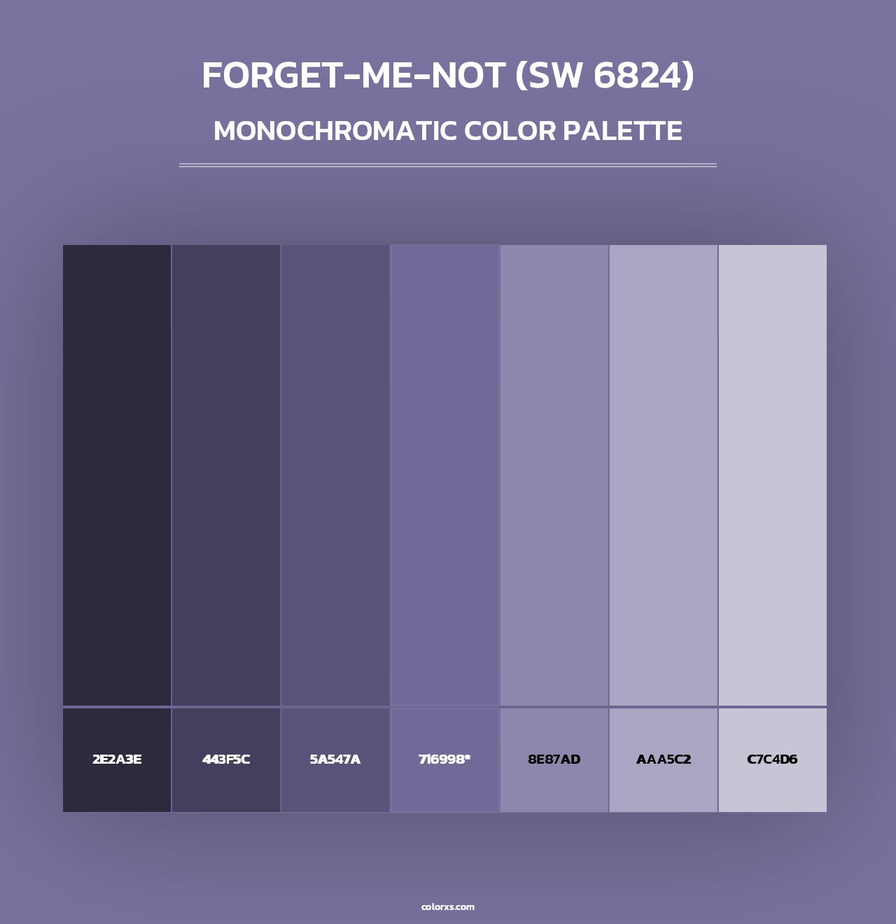 Forget-Me-Not (SW 6824) - Monochromatic Color Palette