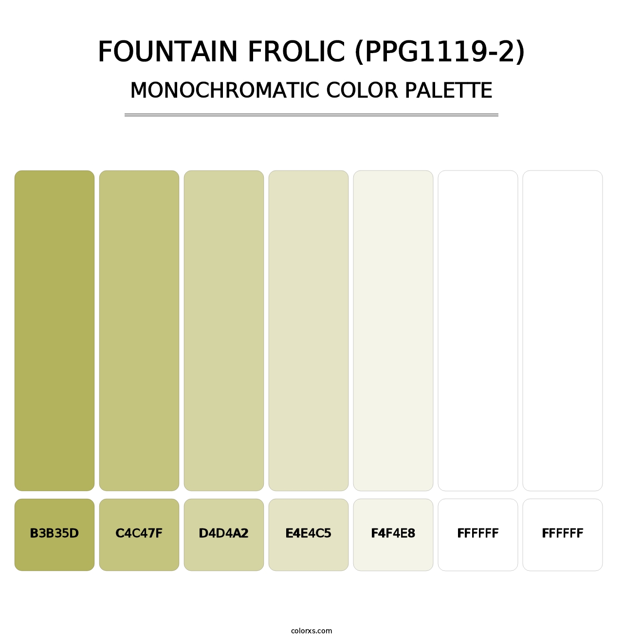Fountain Frolic (PPG1119-2) - Monochromatic Color Palette