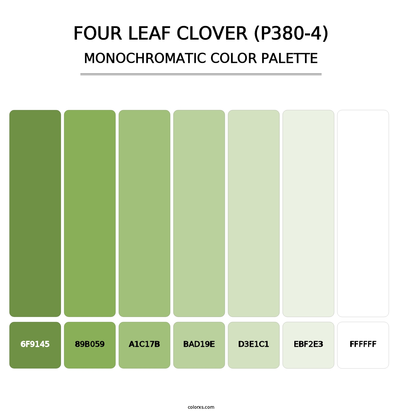 Four Leaf Clover (P380-4) - Monochromatic Color Palette