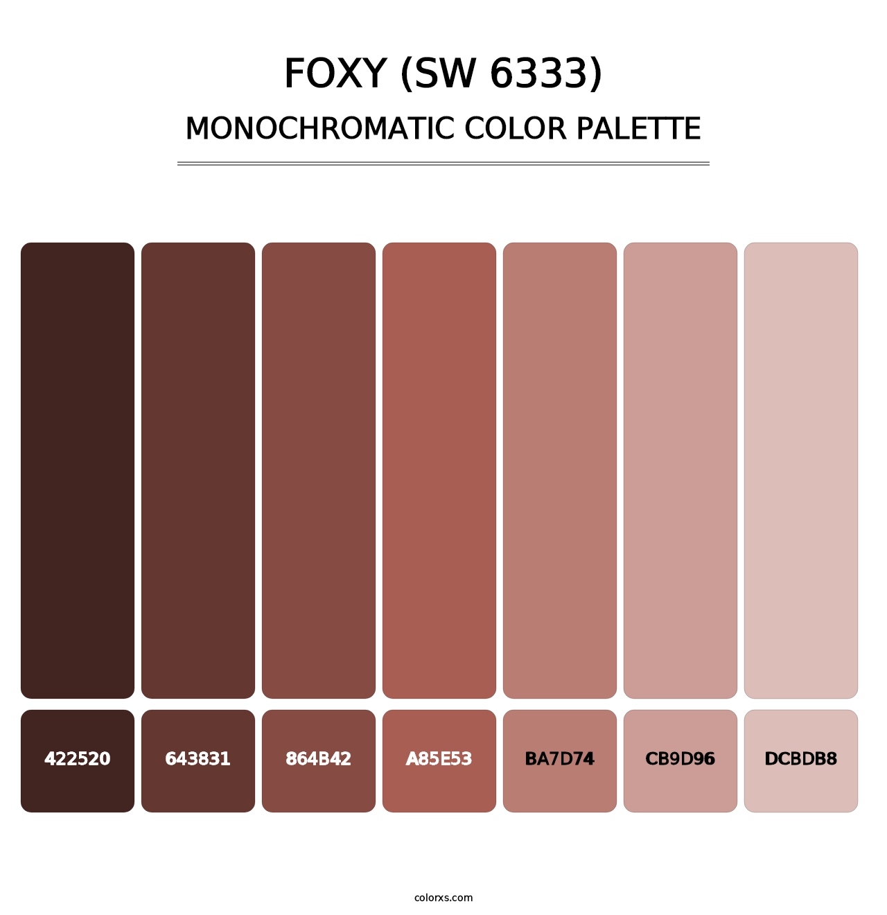Foxy (SW 6333) - Monochromatic Color Palette