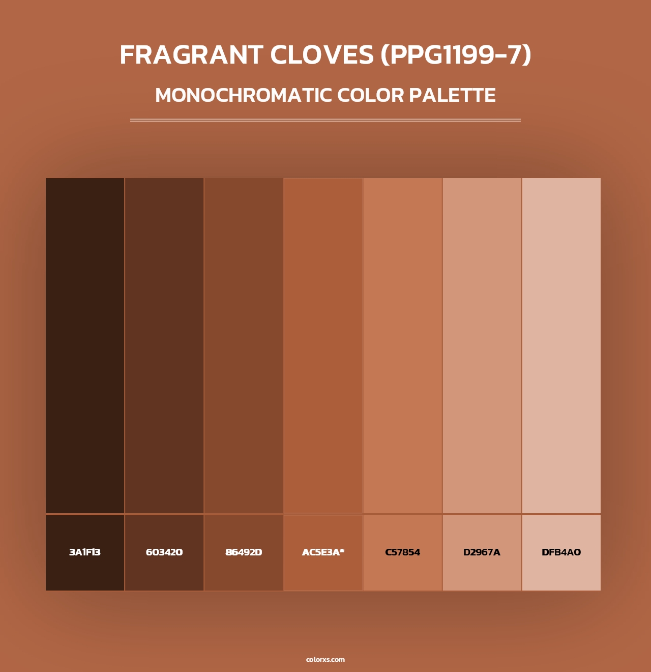 Fragrant Cloves (PPG1199-7) - Monochromatic Color Palette