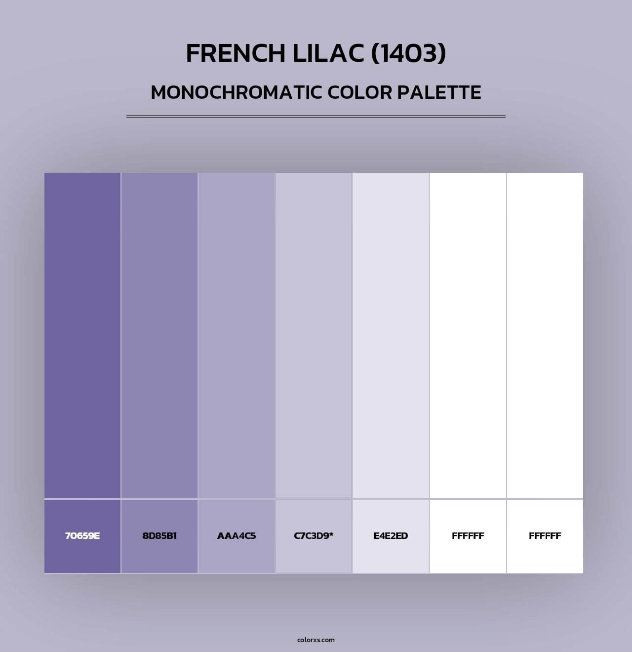 French Lilac (1403) - Monochromatic Color Palette