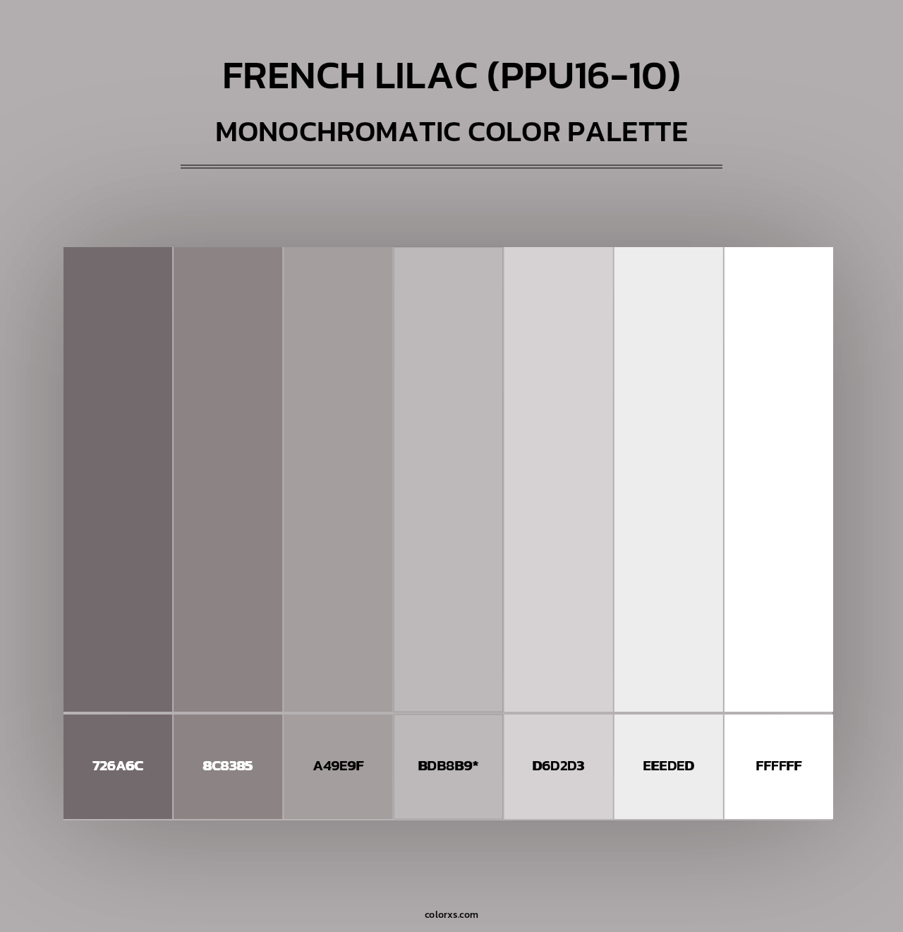 French Lilac (PPU16-10) - Monochromatic Color Palette