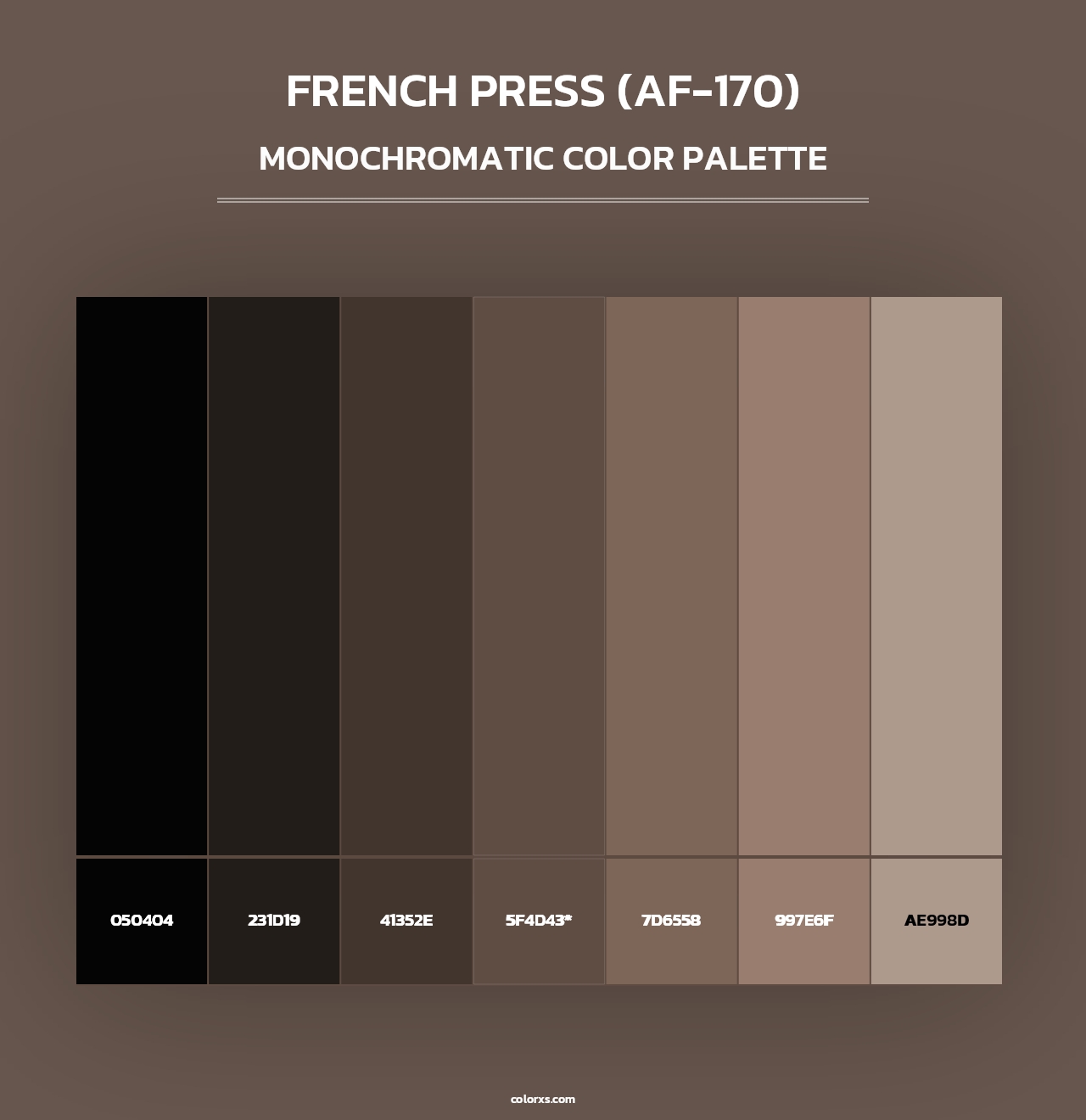 French Press (AF-170) - Monochromatic Color Palette