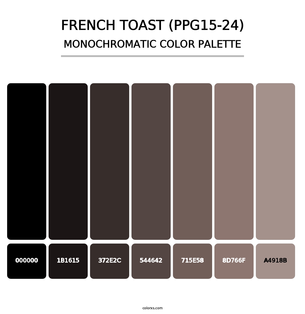 French Toast (PPG15-24) - Monochromatic Color Palette