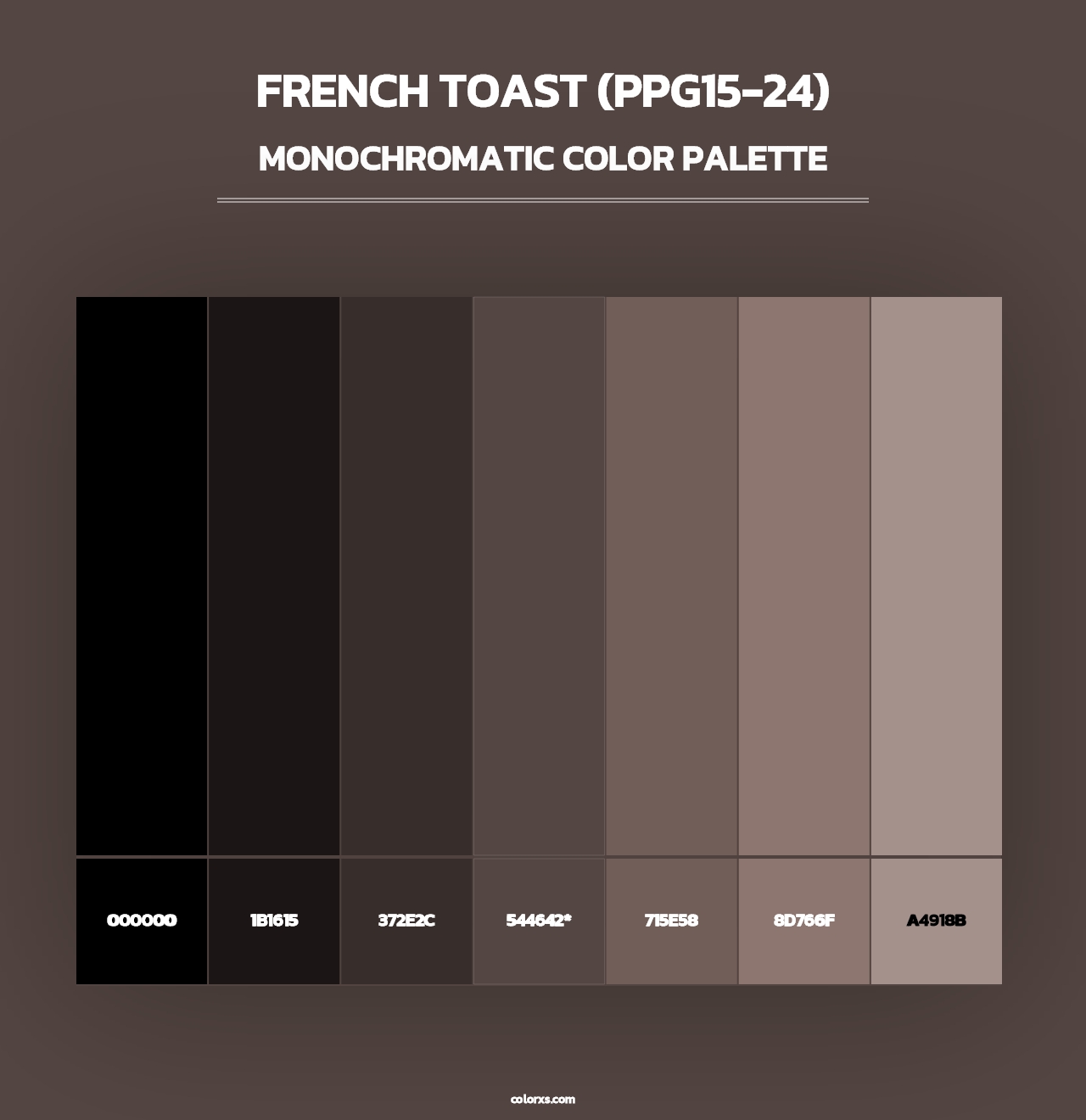 French Toast (PPG15-24) - Monochromatic Color Palette
