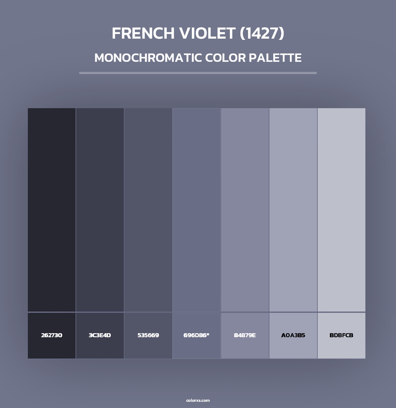French Violet (1427) - Monochromatic Color Palette