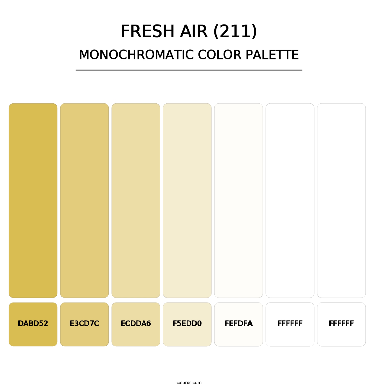 Fresh Air (211) - Monochromatic Color Palette