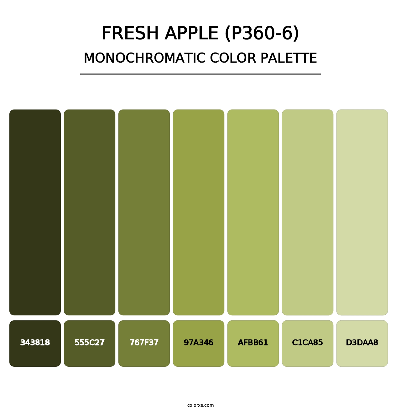 Fresh Apple (P360-6) - Monochromatic Color Palette