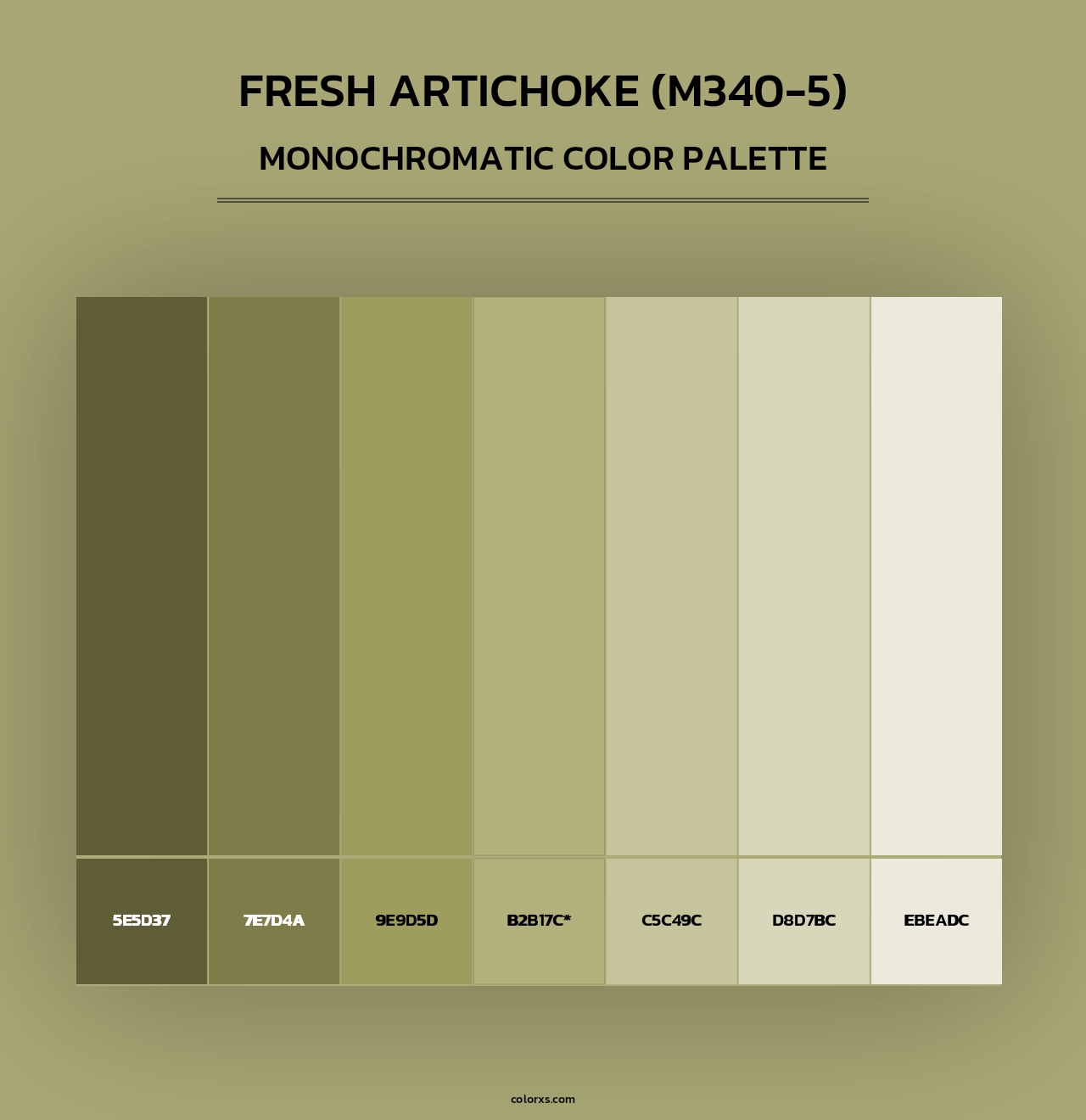 Fresh Artichoke (M340-5) - Monochromatic Color Palette