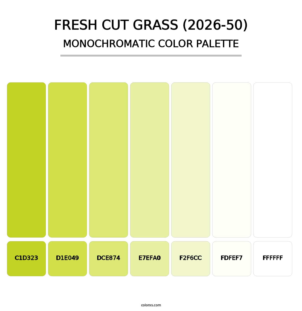 Fresh Cut Grass (2026-50) - Monochromatic Color Palette