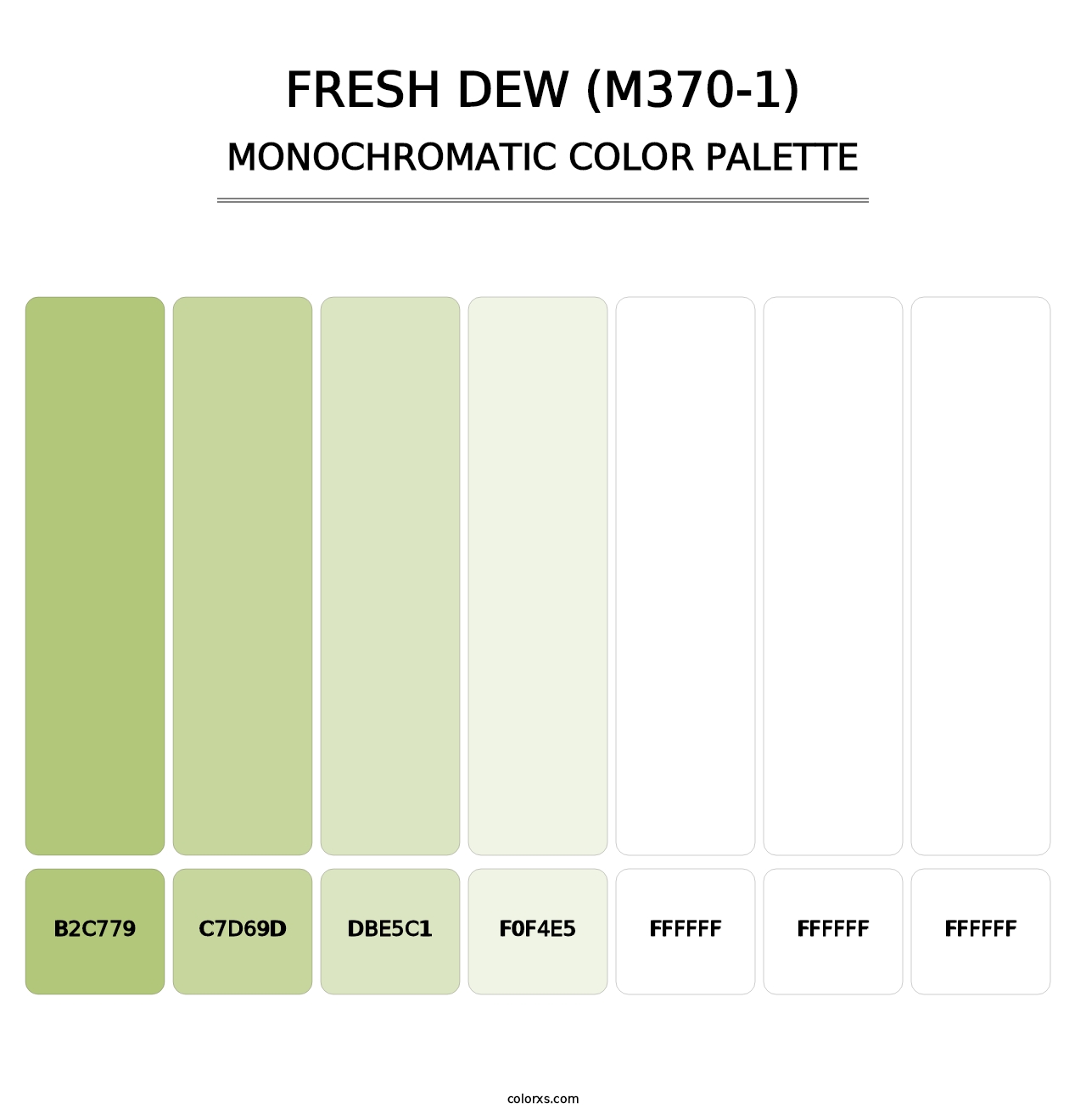 Fresh Dew (M370-1) - Monochromatic Color Palette