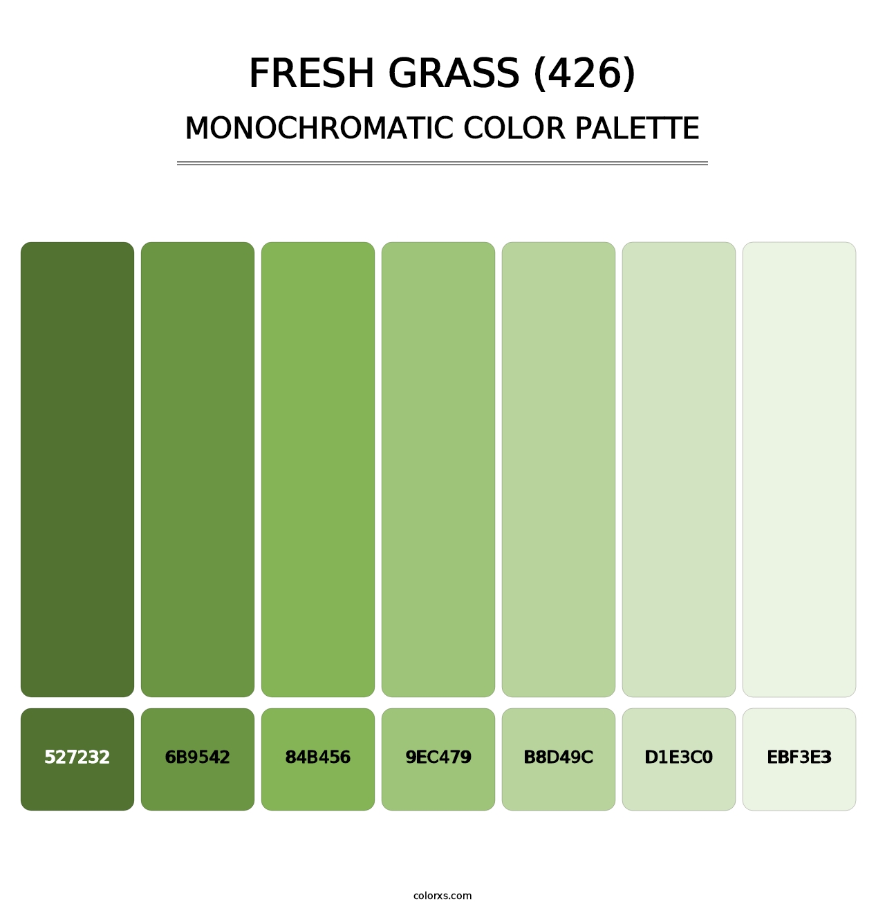 Fresh Grass (426) - Monochromatic Color Palette