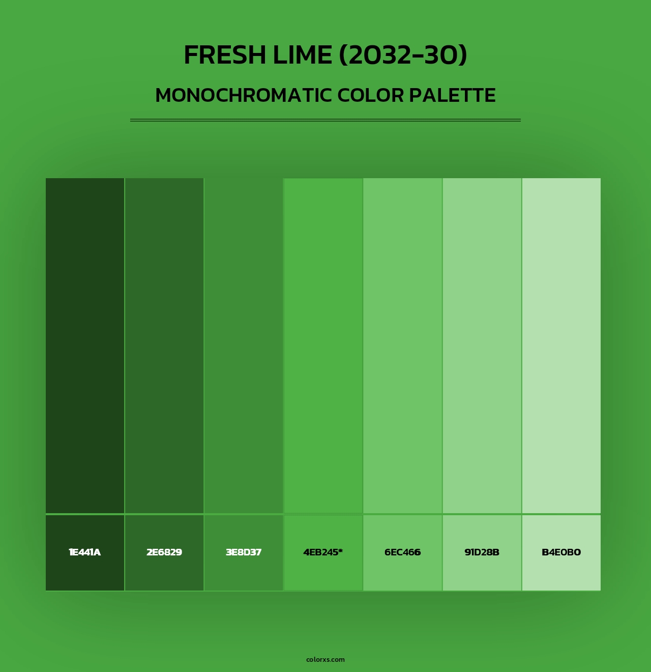Fresh Lime (2032-30) - Monochromatic Color Palette