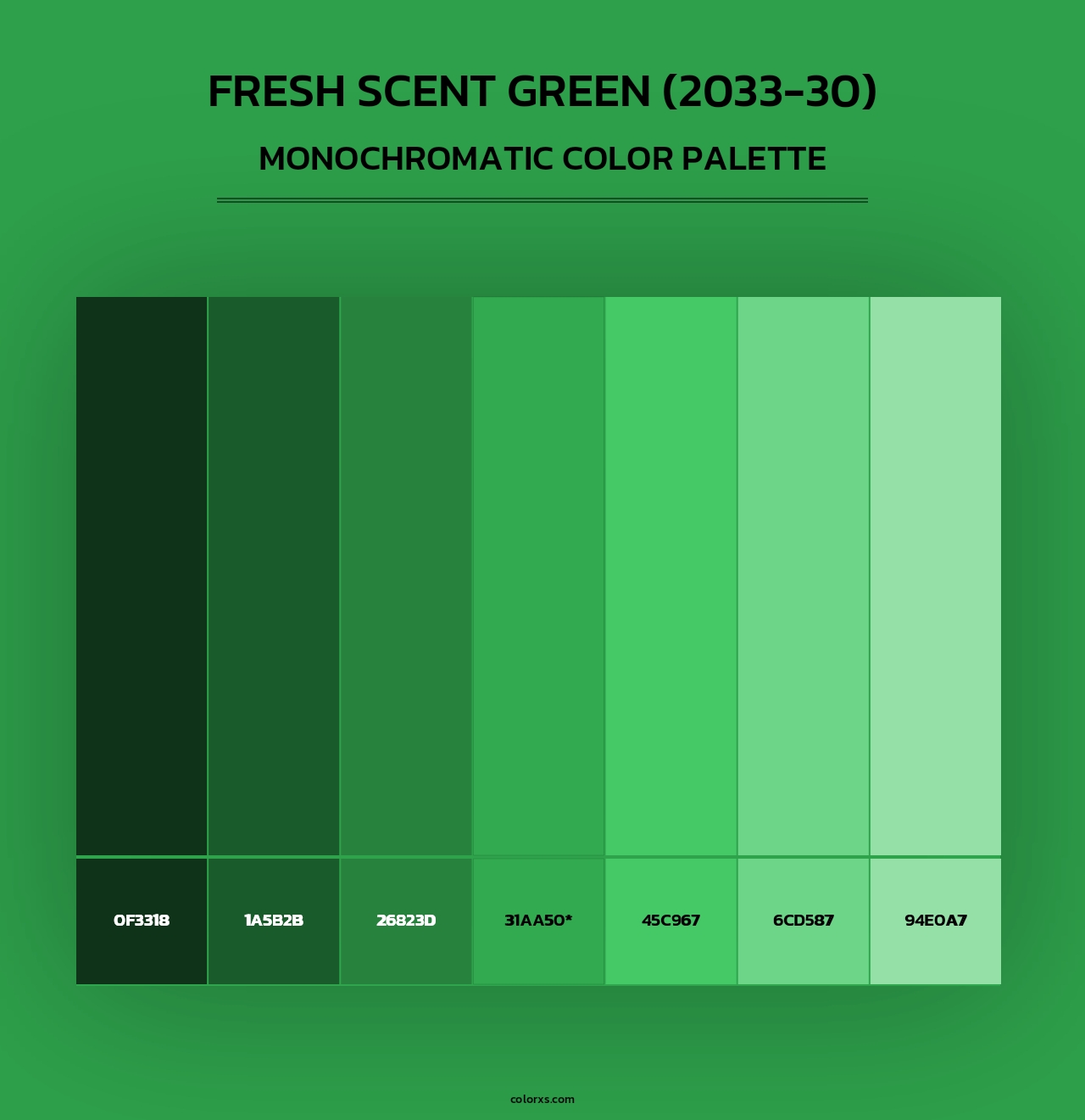 Fresh Scent Green (2033-30) - Monochromatic Color Palette