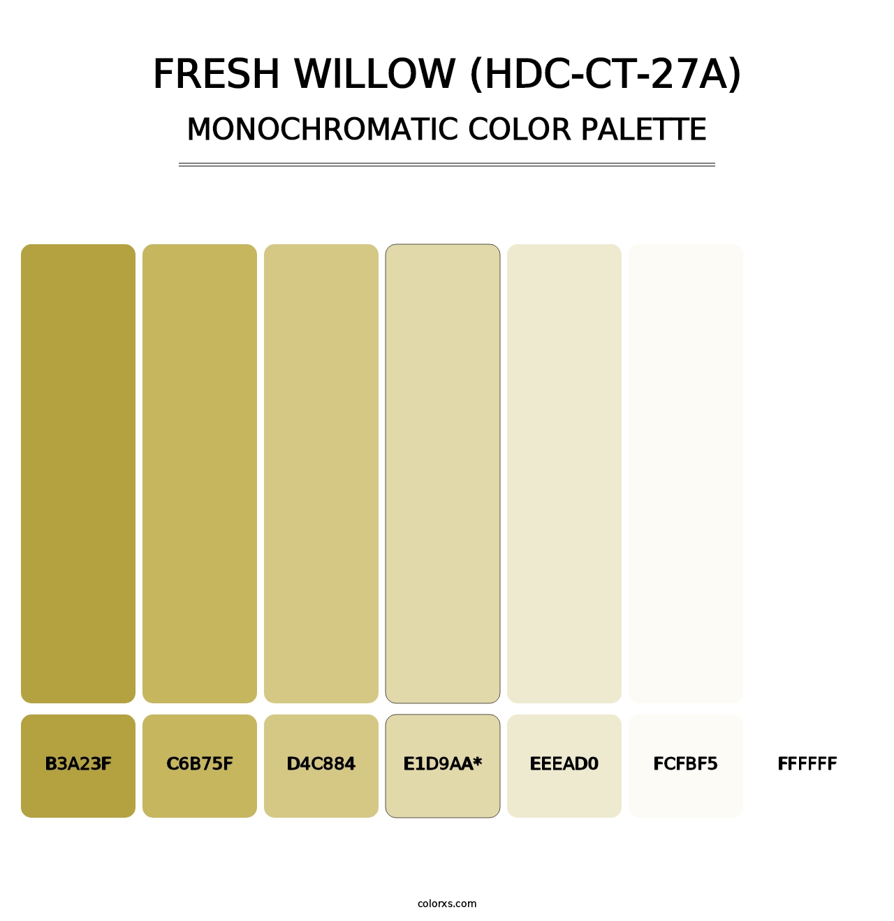 Fresh Willow (HDC-CT-27A) - Monochromatic Color Palette
