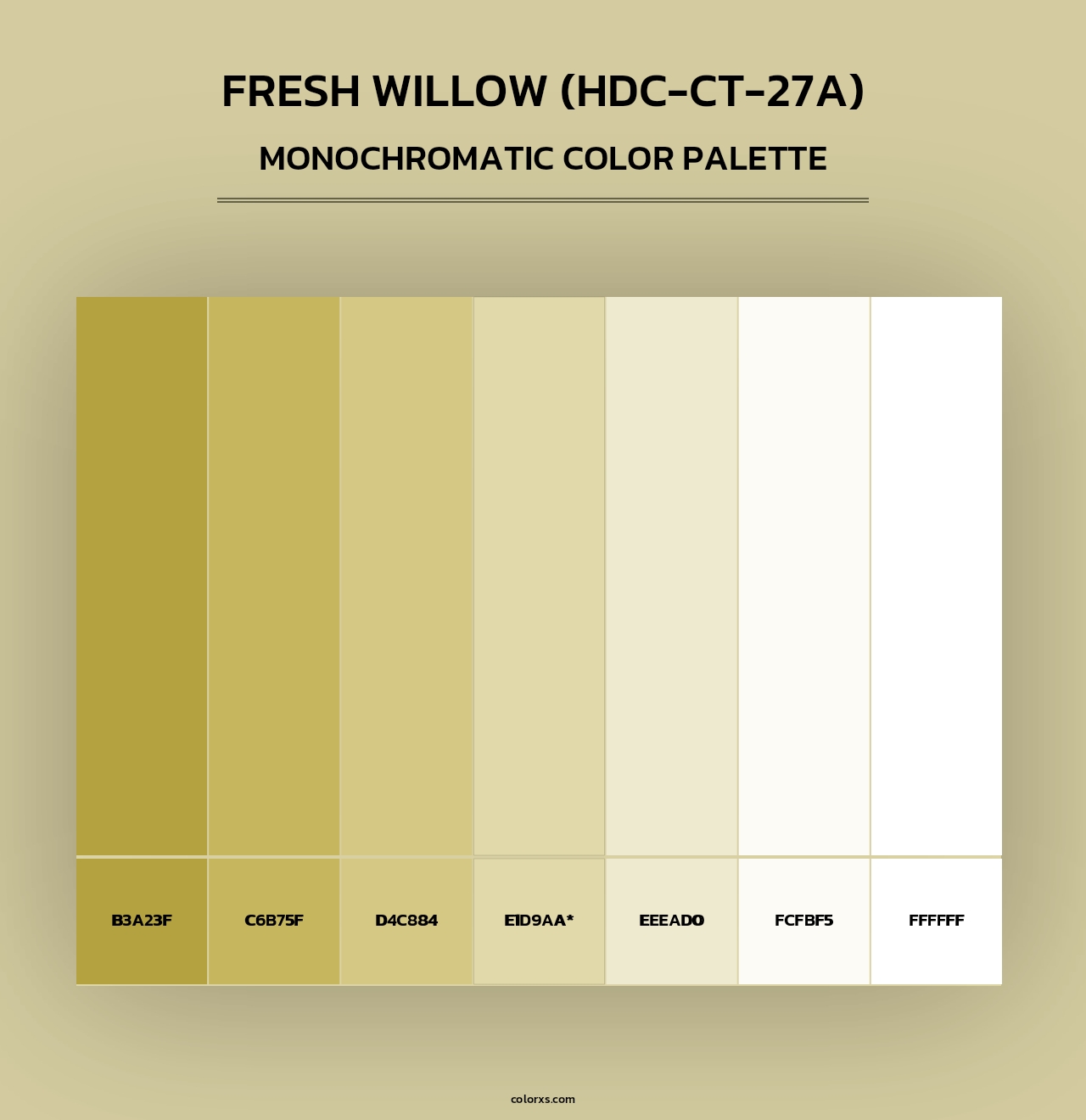 Fresh Willow (HDC-CT-27A) - Monochromatic Color Palette